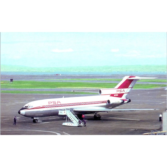 None Other - Pacific Southwest Airlines Boeing 727 Vintage Postcard PC18